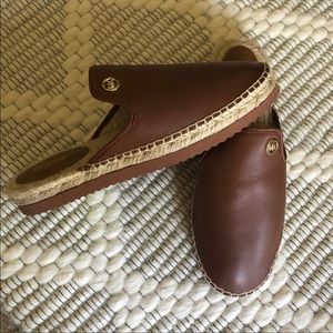 Michael kors leather “Emilia” espadrille slip ons